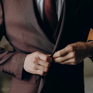 Regal Burgundy 3-Piece Wedding Suit for Men